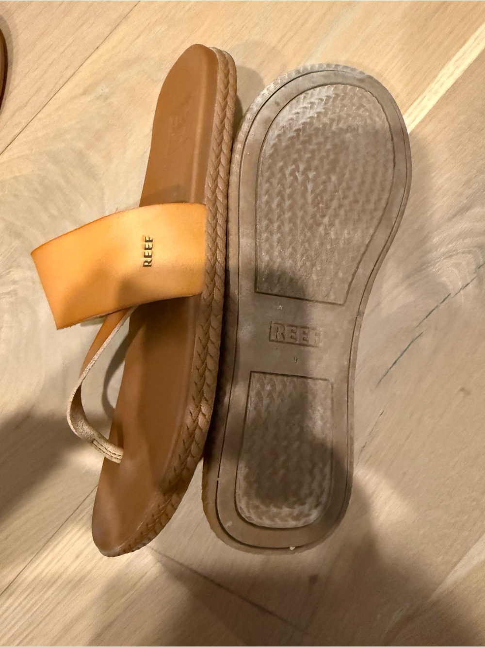 Reef Women’s Brown-Tan Slide Sandals - Picture 3 of 3
